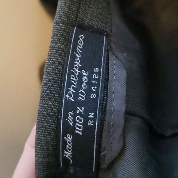 BROWN 100% Wool Two Button Single Breasted Sport Coat/Jacket - Marco Carelli 42R - Picture 13 of 14